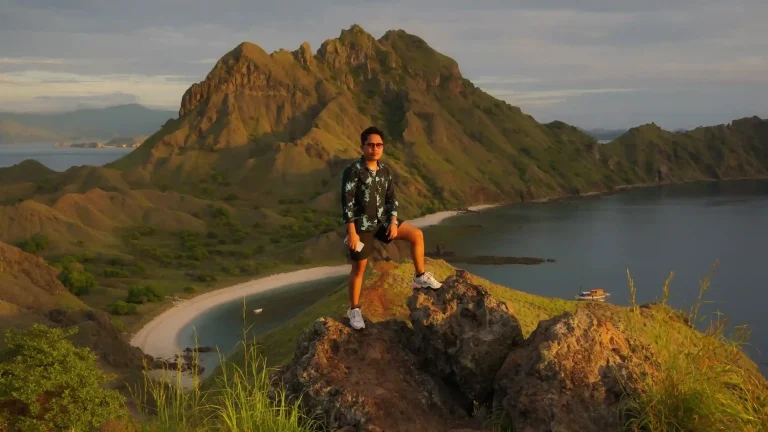 Sunrise over the three bays of Padar Island, Komodo National Park
